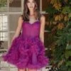 Nox Anabel Y859 Dress Strapless Sweetheart A-Line Ruffled Skirt(Nox Anabel Y859 Dress Strapless Sweetheart A Line Ruffled Skirt) -Dress Promotion Store Y859 MAGENTA 11