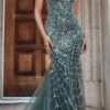 Andrea & Leo A1109 Floor Length Mermaid Beaded Gown(Andrea Leo A1109 Floor Length Mermaid Beaded Gown) -Dress Promotion Store a1109 2