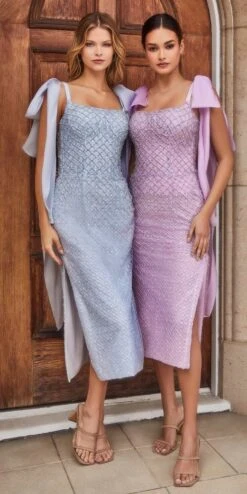 Andrea & Leo A1110 Embellished Midi Cocktail Dress With Tie Strap(Andrea Leo A1110 Embellished Midi Cocktail Dress With Tie Strap) -Dress Promotion Store a1110 6