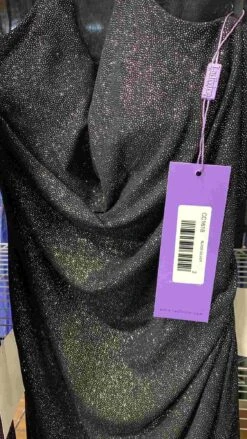 Cinderella Divine CC1618 Long Glitter Fitted Gown With Slit(Long Glitter Fitted Gown With Slit By Cinderella Divine Cc1618) -Dress Promotion Store cc1618 cinderella divine black silver