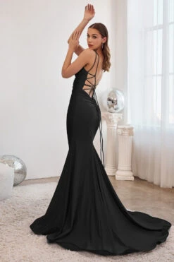 Ladivine CD2219 Long Stretch Mermaid Gown With Lace Up Back(Ladivine Cd2219 Long Stretch Mermaid Gown With Lace Up Back) -Dress Promotion Store cd2219 10