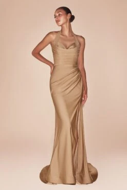 Ladivine CD796 Dress Floor Length Stretch Satin Halter Fitted Gown(Ladivine Cd796 Dress Floor Length Stretch Satin Halter Fitted Gown) 27 Ladivine CD796 Dress Floor Length Stretch Satin Halter Fitted Gown(Ladivine Cd796 Dress Floor Length Stretch Satin Halter Fitted Gown) -Dress Promotion Store cd796 nude gold 1 98f056ed 08b3 47f6 96b5 821951b61814