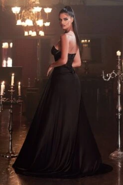 Ladivine KV1059 Long Sheer Slit Embellished Strapless Gown(Ladivine Kv1059 Long Sheer Slit Embellished Strapless Gown) 13 Ladivine KV1059 Long Sheer Slit Embellished Strapless Gown(Ladivine Kv1059 Long Sheer Slit Embellished Strapless Gown) -Dress Promotion Store kv1059 3 3