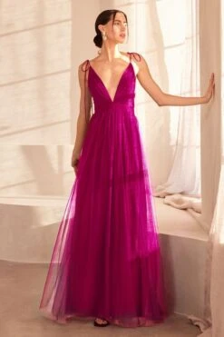 Amoris By Cinderella Divine SE005(Amoris By Cinderella Divine Se005p) 39 Amoris By Cinderella Divine SE005(Amoris By Cinderella Divine Se005p) -Dress Promotion Store se005p fuchsia front