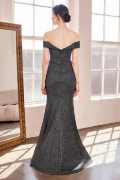 Ladivine Amoris T602 Off Shoulder Sweetheart Neck Fitted Prom Gown(Ladivine Amoris T602 Off Shoulder Sweetheart Neck Fitted Prom Gown) -Dress Promotion Store t602 navy back