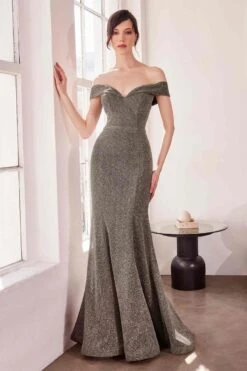 Ladivine Amoris T602 Off Shoulder Sweetheart Neck Fitted Prom Gown(Ladivine Amoris T602 Off Shoulder Sweetheart Neck Fitted Prom Gown)