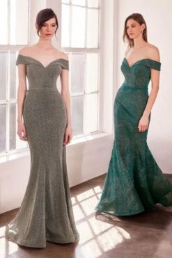 Ladivine Amoris T602 Off Shoulder Sweetheart Neck Fitted Prom Gown(Ladivine Amoris T602 Off Shoulder Sweetheart Neck Fitted Prom Gown) -Dress Promotion Store t602 silver teal