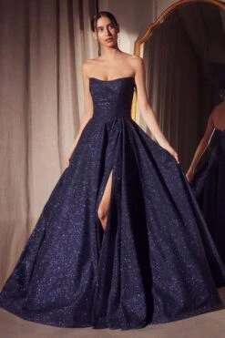 Ladivine Amoris T701 Strapless Glitter A-Line Gown(Ladivine Amoris T701 Strapless Glitter A Line Gown) 11 Ladivine Amoris T701 Strapless Glitter A-Line Gown(Ladivine Amoris T701 Strapless Glitter A Line Gown) -Dress Promotion Store t701 navy 2