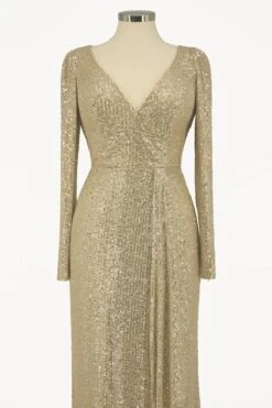 Ladivine Amoris T801 Long Sleeve Sheath Sequin Evening Gown(Ladivine Amoris T801 Long Sleeve Sheath Sequin Evening Gown) -Dress Promotion Store t801 silver 1