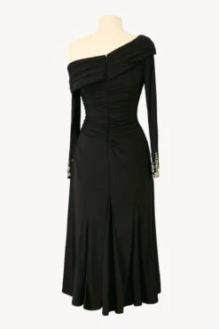 Ladivine Amoris T803 Off The Shoulder Long Sleeve Knee Length Dress(Ladivine T803 Off The Shoulder Long Sleeve Knee Length Dress) -Dress Promotion Store t803 black back