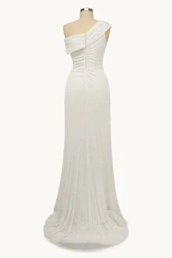Ladivine Amoris T806 One Shoulder Evening Sequin Dress Leg Slit(Ladivine T806 One Shoulder Evening Sequin Dress Leg Slit) 15 Ladivine Amoris T806 One Shoulder Evening Sequin Dress Leg Slit(Ladivine T806 One Shoulder Evening Sequin Dress Leg Slit) -Dress Promotion Store t806 white back