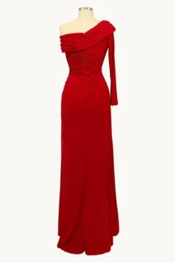 Ladivine Amoris T808 One Sleeve Off Shoulder Fitted Gown With Slit(Ladivine T808 One Sleeve Off Shoulder Fitted Gown With Slit) 10 Ladivine Amoris T808 One Sleeve Off Shoulder Fitted Gown With Slit(Ladivine T808 One Sleeve Off Shoulder Fitted Gown With Slit) -Dress Promotion Store t808 red back