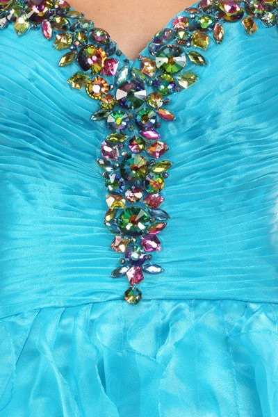 Eureka 2273 Ruffled Skirt Strapless Short Poofy Dress(Ruffled Skirt Strapless Fuchsia Short Puffy Dress) 6 Eureka 2273 Ruffled Skirt Strapless Short Poofy Dress(Ruffled Skirt Strapless Fuchsia Short Puffy Dress) - Image 4