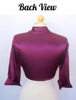 Mid Length Sleeve Ivory Satin Bolero Jacket Shrug(Mid Length Sleeve Ivory Satin Bolero Jacket Shrug) -Dress Promotion Store yhst 94935736666794 2454 36458605 2b5c7d5c 0305 438f a02b 3df34b078f74