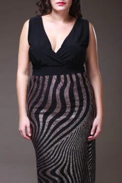 Long Black/Rose Semi Formal Dress V Neck Wide Straps Glitter(Long Black Rose Semi Formal Dress V Neck Wide Straps Glitter) -Dress Promotion Store yhst 94935736666794 2455 295514917