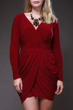 Short Black Sheath Mini Dress V Neckline Long Sleeves(Short Black Sheath Mini Dress V Neckline Long Sleeves) -Dress Promotion Store yhst 94935736666794 2455 513882748