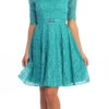 Celavie 2367 Lace Dress Short Removable Belt Mid Sleeves(Cute And Casual Emerald Lace Dress Short Removable Belt Mid Sleeves) 1 Celavie 2367 Lace Dress Short Removable Belt Mid Sleeves(Cute And Casual Emerald Lace Dress Short Removable Belt Mid Sleeves) -Dress Promotion Store yhst 94935736666794 2457 132223836