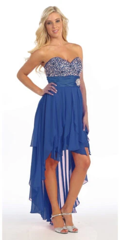 Celavie 3002 Strapless High-Low Dress Beads Asymmetrical Skirt(Strapless High Low Coral Dress Beads Sequins Asymmetrical Skirt) -Dress Promotion Store yhst 94935736666794 2457 1517537292 7c00c085 2807 43ed 8695 82dfe4e42c19