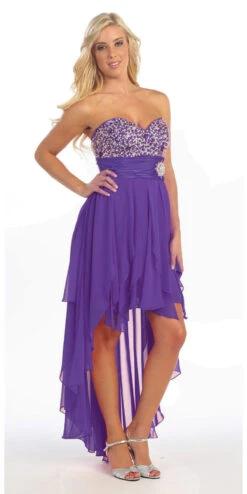 Celavie 3002 Strapless High-Low Dress Beads Asymmetrical Skirt(Strapless High Low Coral Dress Beads Sequins Asymmetrical Skirt) -Dress Promotion Store yhst 94935736666794 2457 1519706511 857b0b6a e08f 4209 89da d8bab9184366