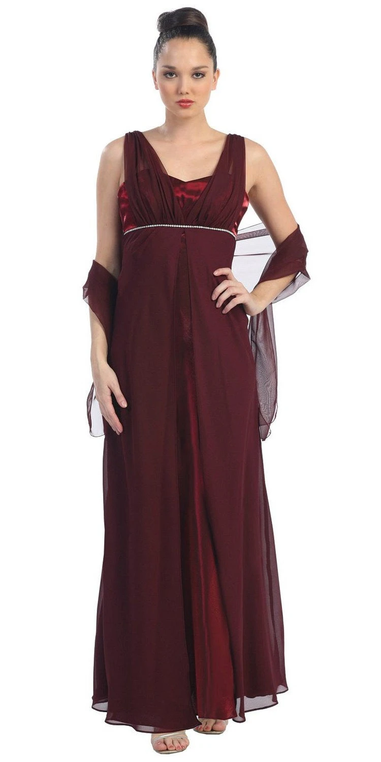 CLEARANCE - Eureka 1146 Long Sleeveless Belted Empire Waist Gown (Size L)(Long Sleeveless Belted Empire Waist Black Concert Gown) 10 CLEARANCE - Eureka 1146 Long Sleeveless Belted Empire Waist Gown (Size L)(Long Sleeveless Belted Empire Waist Black Concert Gown) - Image 8