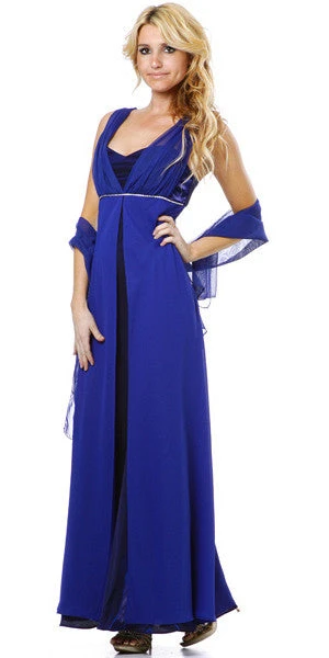 CLEARANCE - Eureka 1146 Long Sleeveless Belted Empire Waist Gown (Size L)(Long Sleeveless Belted Empire Waist Black Concert Gown) 6 CLEARANCE - Eureka 1146 Long Sleeveless Belted Empire Waist Gown (Size L)(Long Sleeveless Belted Empire Waist Black Concert Gown) - Image 4