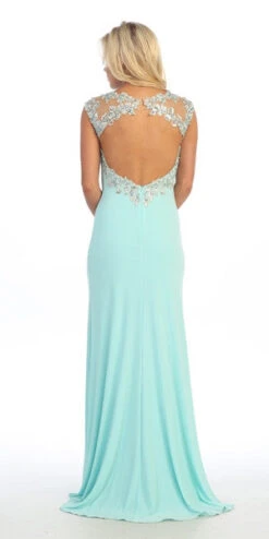 Celavie 5003 Sexy Floor Length Formal Gown Front Slit Open Back(Sexy Floor Length Formal Gown Coral Front Slit Open Back) -Dress Promotion Store yhst 94935736666794 2457 1753447420 10bdb8cb 322e 4d85 823f 19c67ba76539