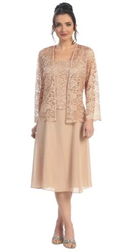 Sally Fashion 8485 Short Mother Of Bride Dress Chiffon Knee Length Lace Jacket(Short Teal Mother Of Bride Dress Chiffon Knee Length Lace Jacket)