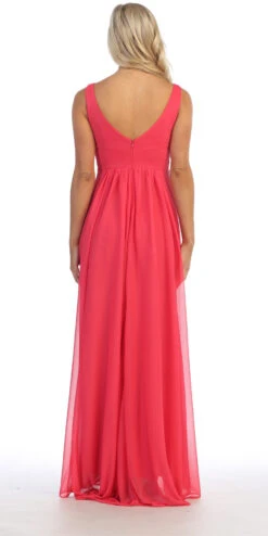 CLEARANCE - Celavie 7003 V-Neck Empire Dress Chiffon A-Line (Size S)(Clearance Celavie 7003 V Neck Empire Dress Chiffon A Line Size S) 8 CLEARANCE - Celavie 7003 V-Neck Empire Dress Chiffon A-Line (Size S)(Clearance Celavie 7003 V Neck Empire Dress Chiffon A Line Size S) -Dress Promotion Store yhst 94935736666794 2457 1872557359 1