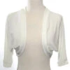 White Bolero Jacket Stretch Georgette Bolero Shrug Mid Length(White Bolero Jacket Stretch Georgette Bolero Shrug Mid Length) -Dress Promotion Store yhst 94935736666794 2457 899508289