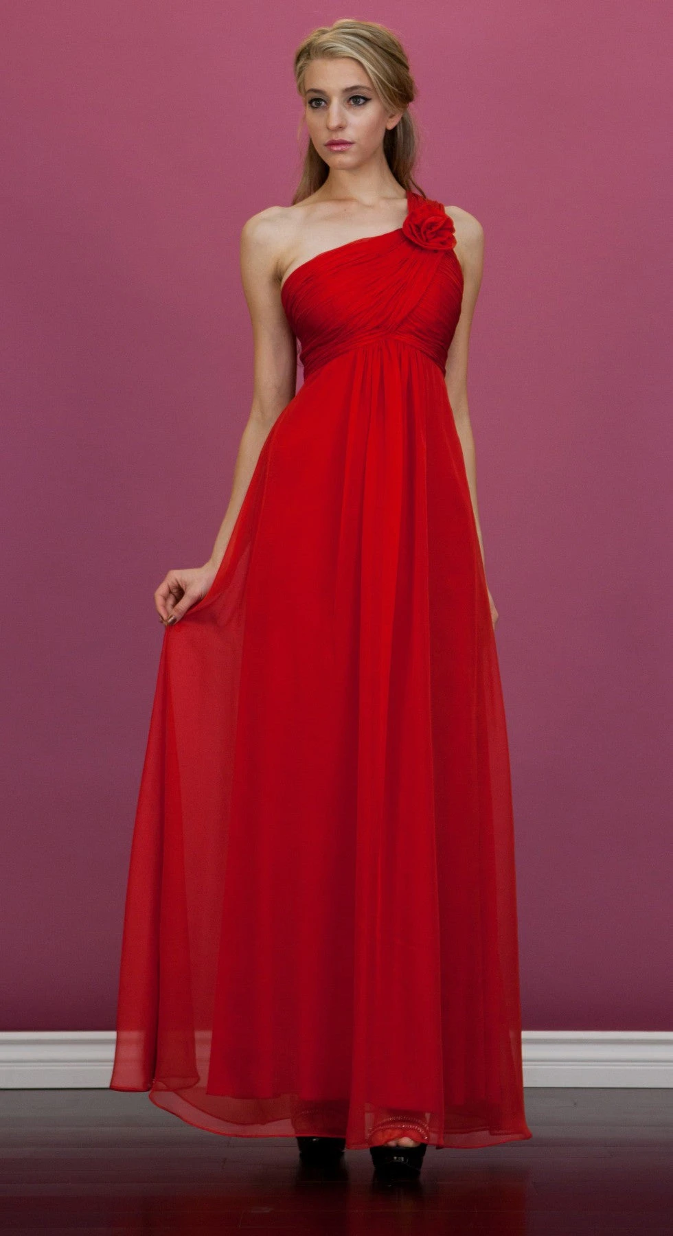 CLEARANCE - Cinderella Divine 7716 Long One Shoulder Chiffon Empire Dress(Clearance Cinderella Divine 7716 Long One Shoulder Chiffon Empire Dress) 4 CLEARANCE - Cinderella Divine 7716 Long One Shoulder Chiffon Empire Dress(Clearance Cinderella Divine 7716 Long One Shoulder Chiffon Empire Dress) - Image 2